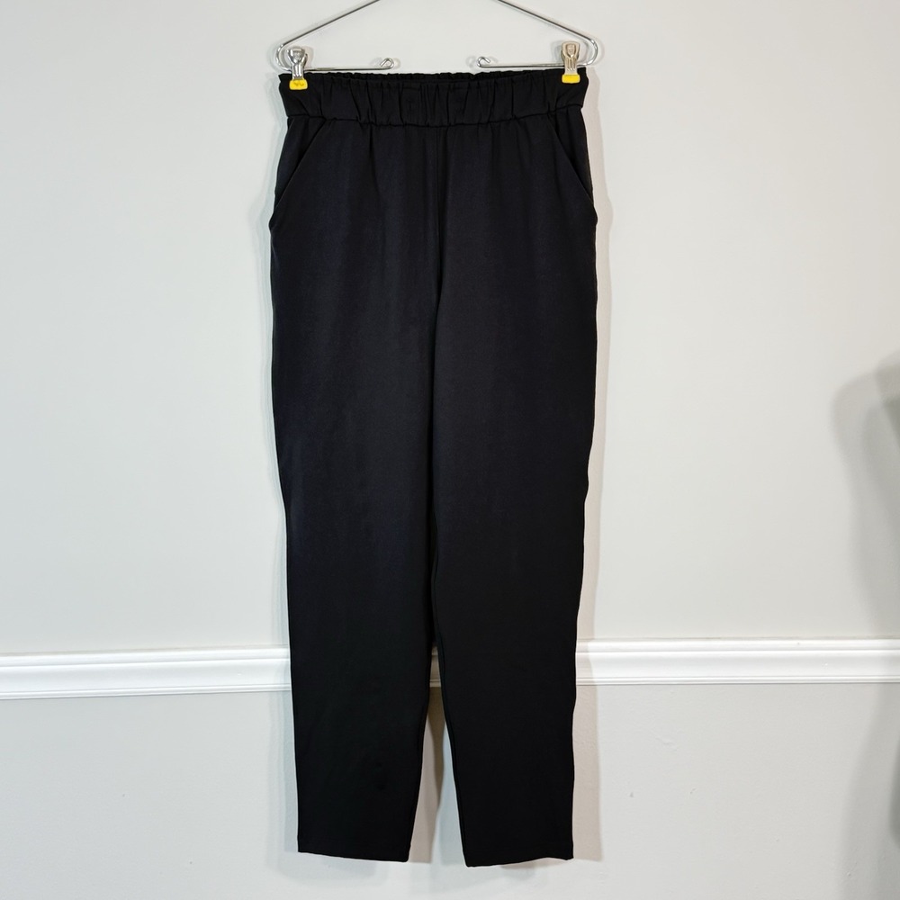 Lululemon Keep Moving Pant 7/8 High-Rise Black Womans Size 6 Elastic Waist